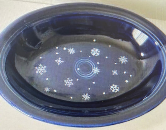 Fiesta Oval Vegetable Bowl Snowflake decal (Betty Crocker Exclusive)