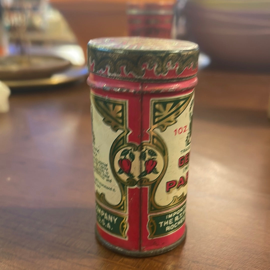 Vintage Frenchs Genuine Paprika Spice Tin Round 3' Rochester Ny R.T French